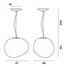 Foscarini GREGG GRANDE SOSPENSIONE E27 RETROFIT BIANCO H.3,5