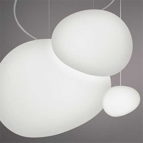 Foscarini GREGG GRANDE SOSPENSIONE E27 RETROFIT BIANCO H.3,5
