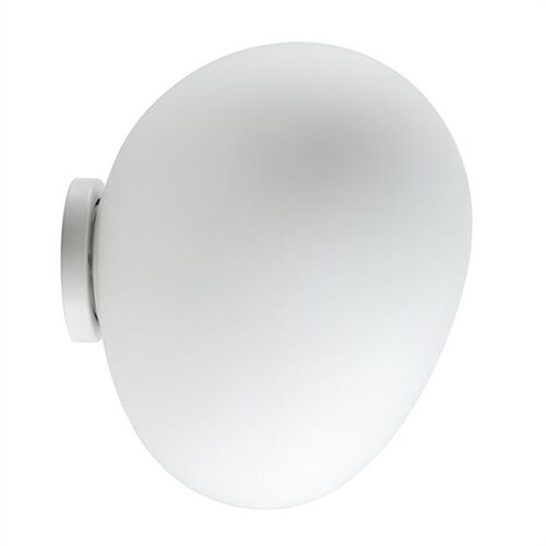 Foscarini Wandleuchte GREGG MEDIA SEMI E27 Glas weiß/Sockel