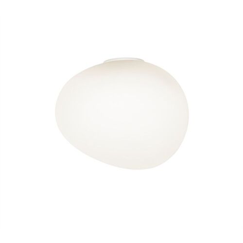 Foscarini Wandleuchte GREGG MEDIA SEMI E27 Glas weiß/Sockel