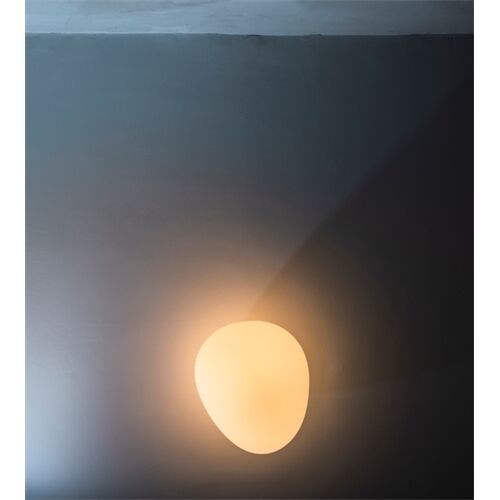 Foscarini Wandleuchte GREGG MEDIA SEMI E27 Glas weiß/Sockel