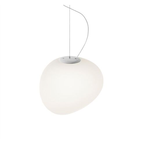 Foscarini Pendelleuchte GREGG MIDI E14 Glas weiß/Halter