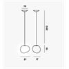 Foscarini Pendelleuchte GREGG MIDI E14 Glas weiß/Halter
