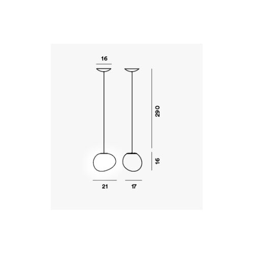 Foscarini Pendelleuchte GREGG MIDI E14 Glas weiß/Halter