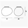 Foscarini Wand/Deckenleuchte GREGG MIDI E14 Glas weiß/Halter