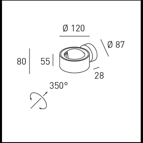 DLS CLIPPO OPTIC WALL 2x 6W 80° 635Lm dim2warm