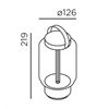 IP44.de Akkuleuchte -QU- LED 2W 2700K, Glas Amber, Body