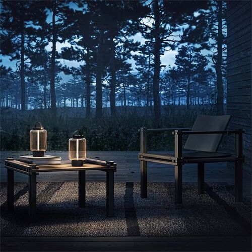 IP44.de Akkuleuchte -QU- LED 2W 2700K, Glas Amber, Body