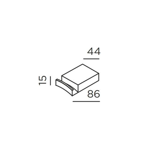 IP44.de Wandbefestigung -QU HOOK- Aluminiumguss lackiert