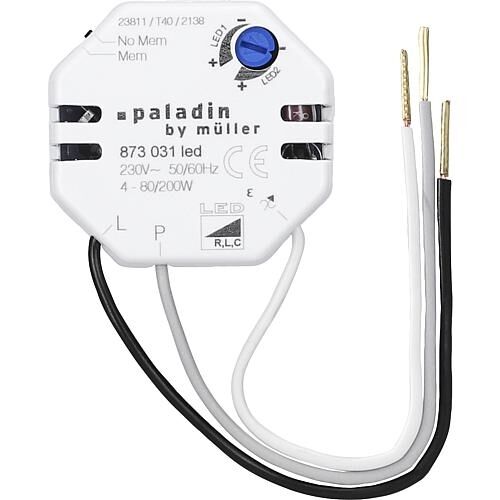 paladin Einbau LED-Tastdimmer LED 46x42x13mm 4-80/200W
