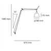 Artemide TOLOMEO BASCULANTE FLOOR Body E27 Schirm 18cm