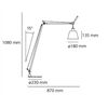Artemide TOLOMEO BASCULANTE FLOOR E27 LED11W Fuß Schirm18cm