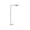 LUMINA Leseleuchte Flo Floor LED 2700K H=110cm