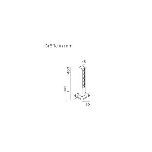 IP44.de lin 40 base connect Pollerleuchte 9W/164 lm 2700K