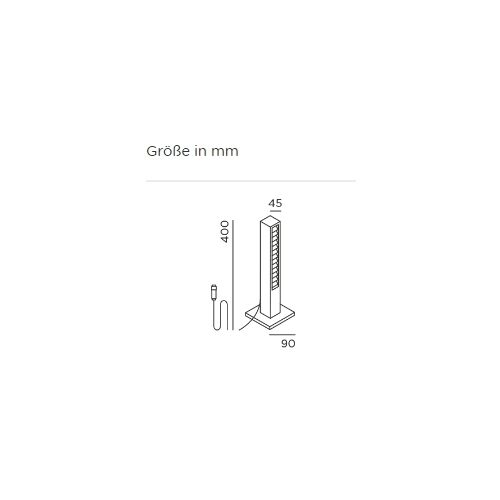 IP44.de lin 40 base connect Pollerleuchte 9W/164 lm 2700K