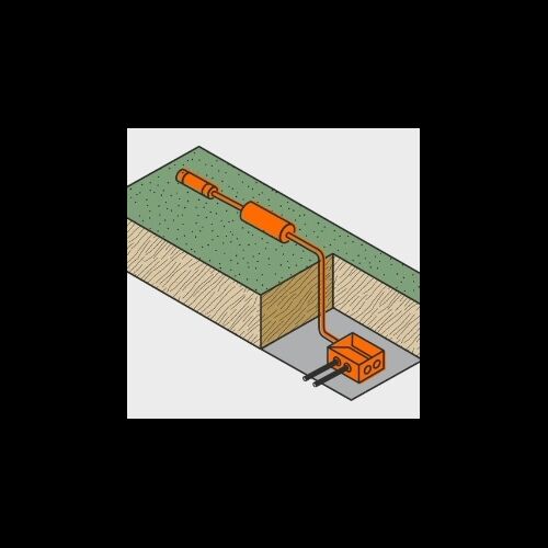 IP44.de Erd-Anschluss-Kit 2m connect mit Buchse
