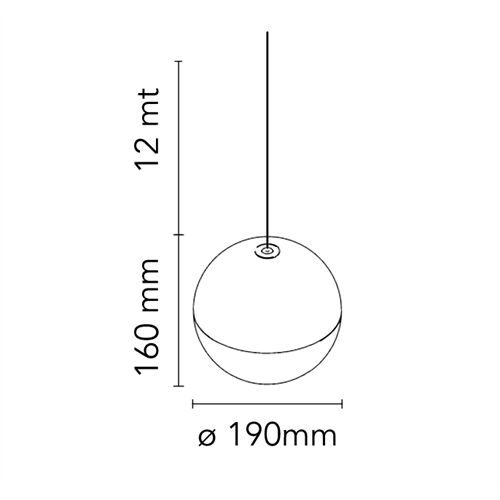 FLOS STRING LIGHT SPHERE 21W 1515Lm Kabel 12mTOUCH DIM