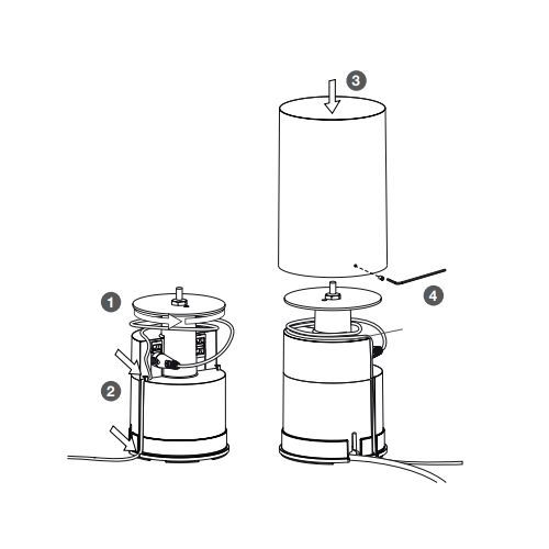 FLOS Bodenanschluß STRING LIGHT FLOOR für 2 Leuchten