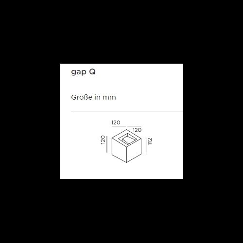 IP44.de Außen Wandleuchte gap Q 12W/350 lm dimmbar