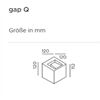 IP44.de Außen Wandleuchte gap Q 12W/350 lm dimmbar
