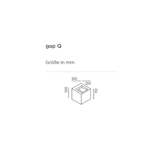 IP44.de Außen Wandleuchte gap Q 12W/350 lm dimmbar