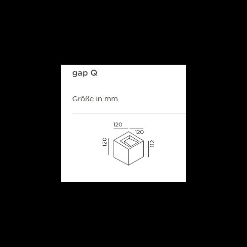 IP44.de Außen Wandleuchte gap Q 12W/350 lm dimmbar