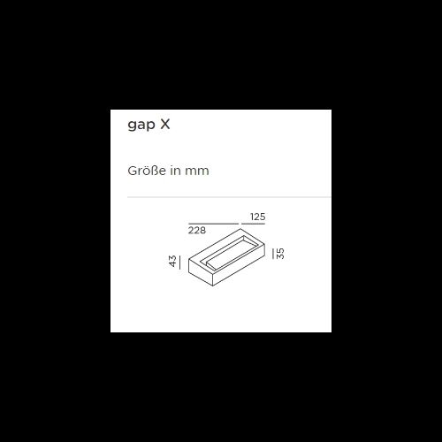 IP44.de Außen Wandleuchte gap X 12W/272 lm dimmbar