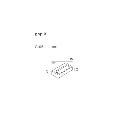 IP44.de Außen Wandleuchte gap X 12W/272 lm dimmbar