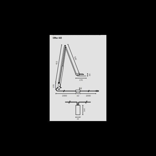 BELUX Gasdruckfeder zu LIFTO Große Version L=bis 70cm