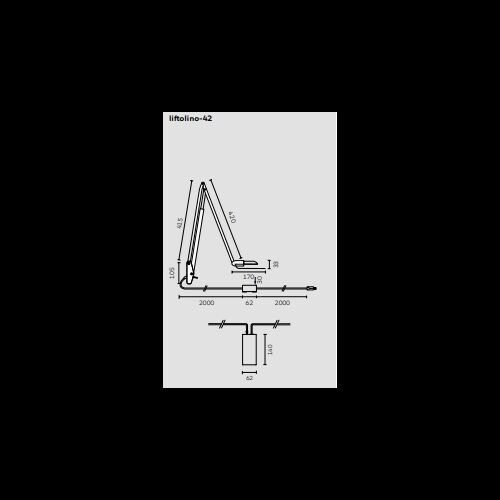 BELUX Gasdruckfeder zu LIFTOLINO Kleine Vers. L:bis 54cm