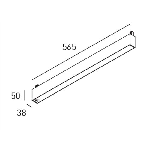 DLS Stromschienenleuchte TRACK LINE 60 22W 3000K Opal