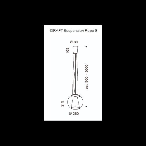 SERIEN Deckenpendelleuchte DRAFT S LED 11W/1130lm dim.