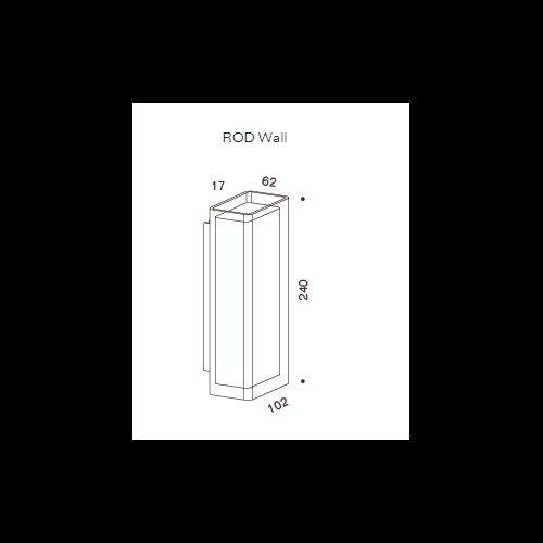 SERIEN Wandleuchte ROD Wall LED 27W/3180lm dim.