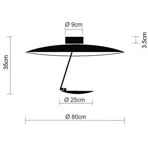 Catellani&Smith Deckenleuchte -Lederam C180- 240V LED 30W D800