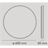 FLOS Wand/Decke CLARA LED D600 57W 3141lm 2700K dim.
