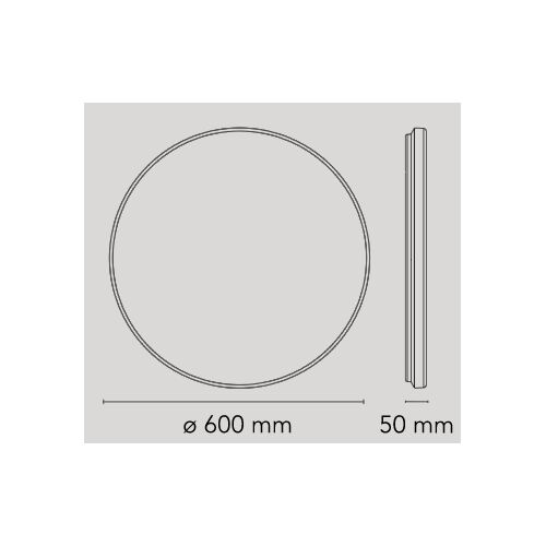 FLOS Wand/Decke CLARA LED D600 57W 3141lm 2700K dim.