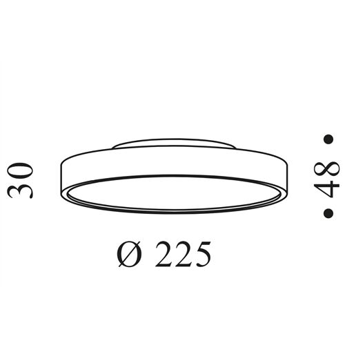 SERIEN SLICE² PI Ceiling M direkt/indir 17W 2700K PhasDim