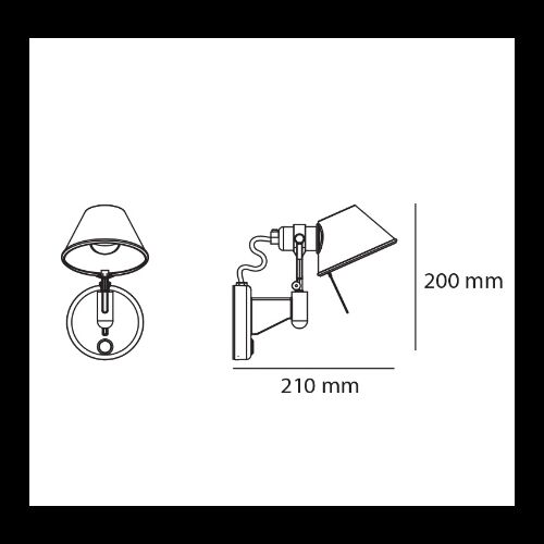 Artemide TOLOMEO MICRO FARETTO E14 mit Schalter