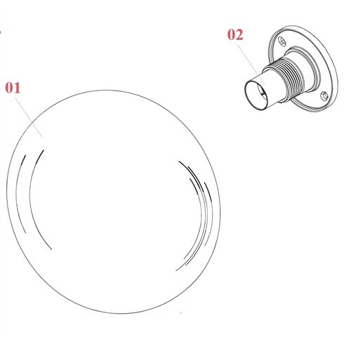 FLOS Wand/Deckenleuchte GLO-BALL C/W ZERO Fassung E14