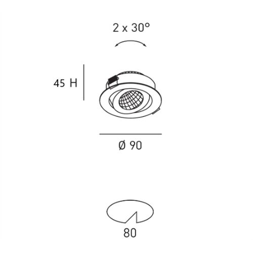 DLS ARIS 1x6,3W 38° 2700K 625Lm CRI>90 350mA