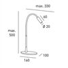 DLS Tischleuchte ZOOOM TABLE 1x2W LED Fokus 15°-60°