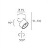 DLS CLIPPO S 1x9,5W/45-915Lm/34°/1910-3000K PhaseDimb