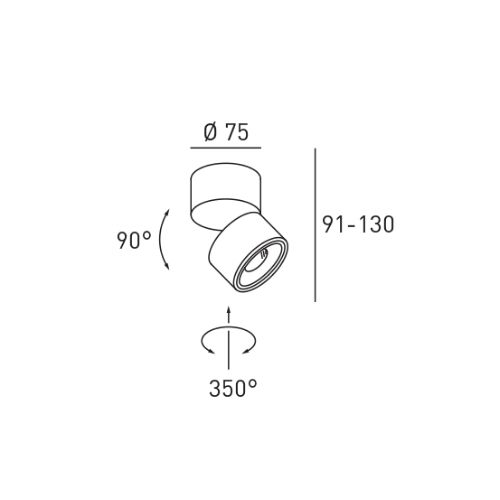 DLS CLIPPO S 1x9,5W/45-915Lm/34°/1910-3000K PhaseDimb
