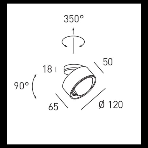 DLS Anbaustrahler CLIPPO OPTIC 35° 10W dim2warm 1240Lm