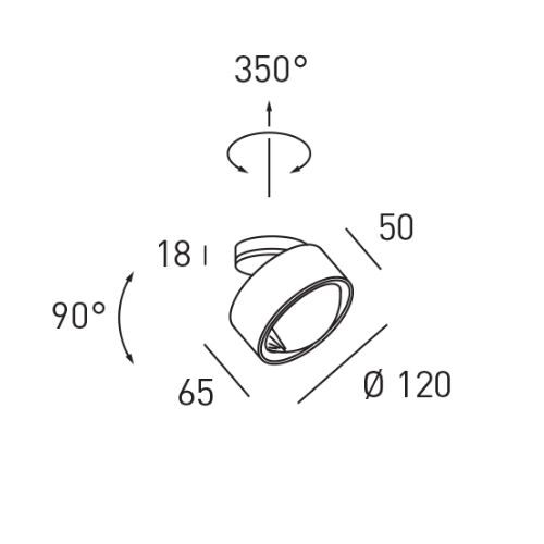 DLS Anbaustrahler CLIPPO OPTIC 35° 10W dim2warm 1240Lm