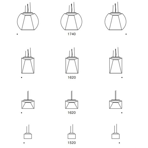SERIEN Baldachinprofil 3 Leuchten / L=1480 B=80 H=15mm