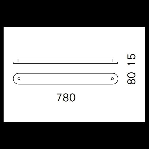 SERIEN Baldachinprofil 2 Leuchten / L=780 B=80 H=15mm