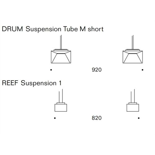 SERIEN Baldachinprofil 2 Leuchten / L=780 B=80 H=15mm