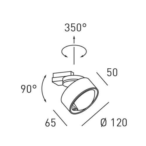 DLS 3~Strahler CLIPPO OPTIC 35° 10W dim2warm 1240Lm