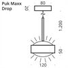 Top Light Puk Maxx Drop Solo LED 2x12W 2700K